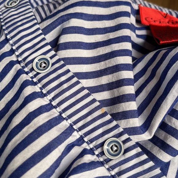 V Cristina Striped Asymmetric Frill Shirt - Picture 11 of 11